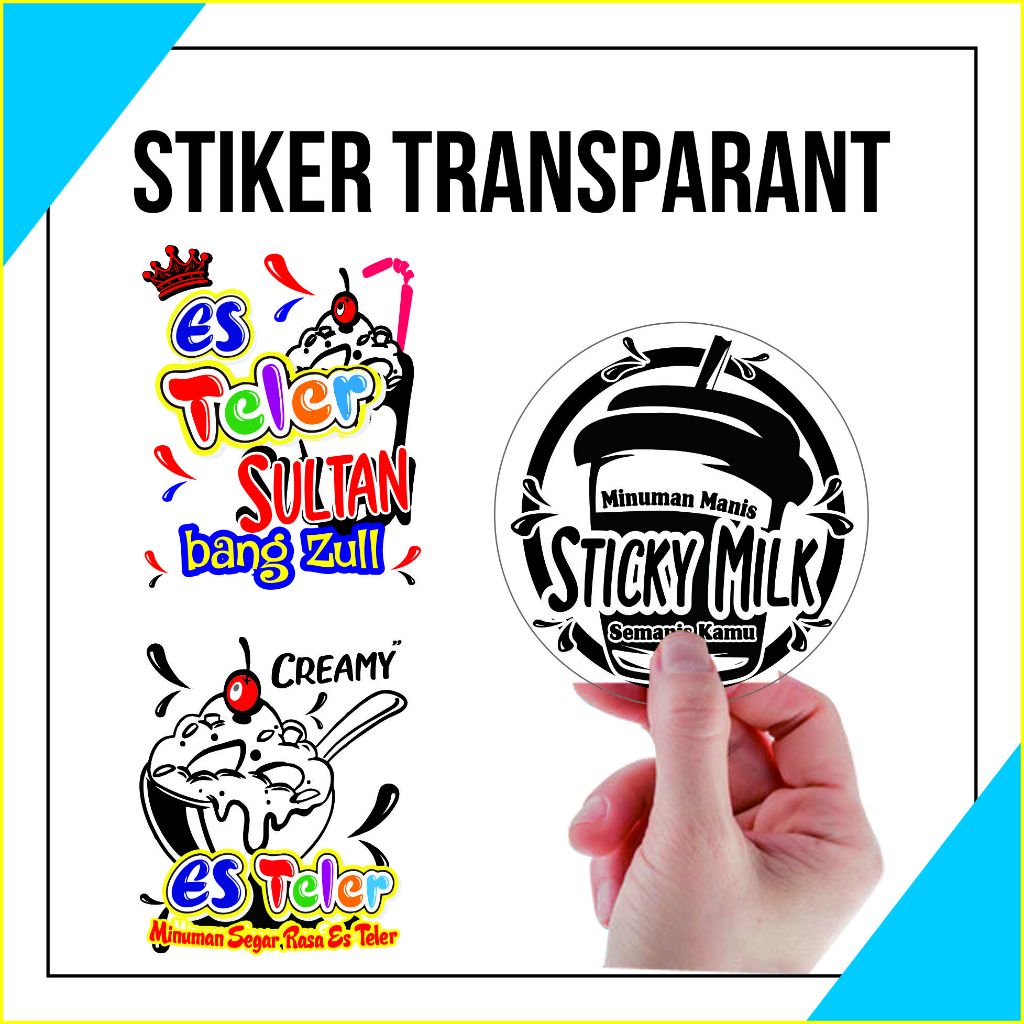 

Stiker Label Minuman Cup Transparan A3