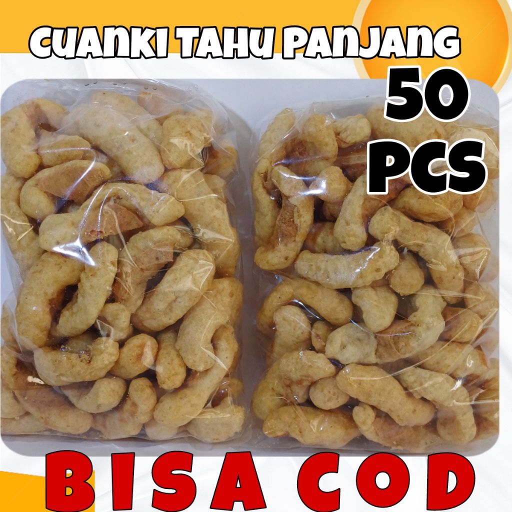 

ISI 50 PCS CUANKI TAHU PANJANG / CUANKI STIK PANJANG TOPING BOCI SEBLAK