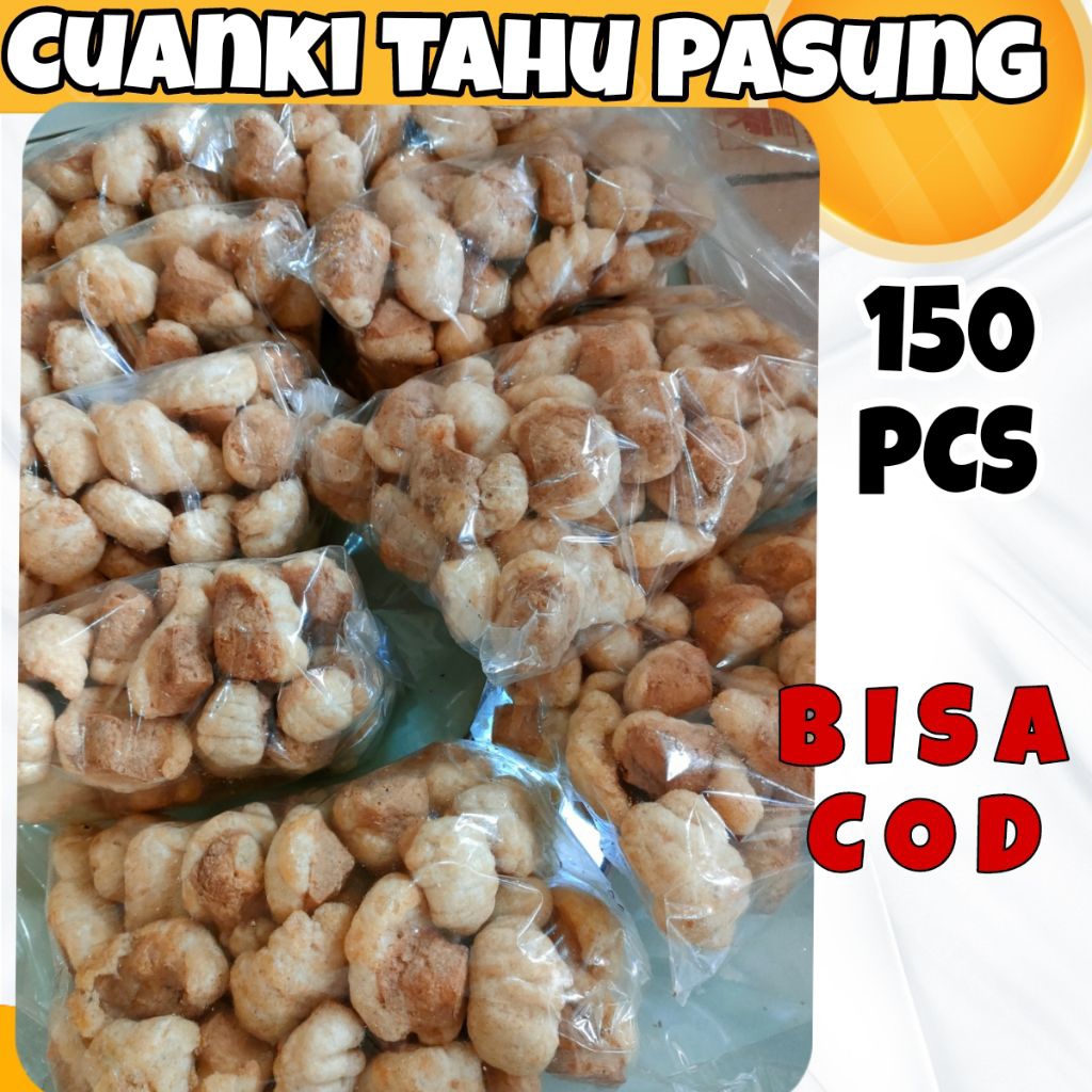 

CUANKI TAHU PANJANG ISI 150 toping boci seblak