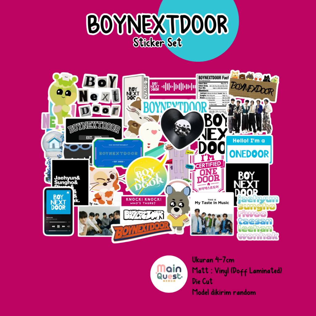

Sticker Boynextdoor| Sticker Aesthetic / Sticker Tumblr / Sticker Laptop / Sticker Anti Air / Sticker Vinyl / Sticker Die Cut / Sticker Kpop / Sticker Cute