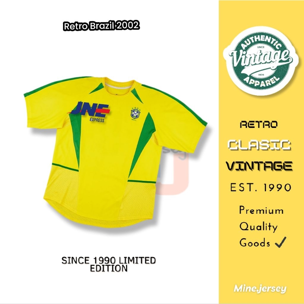 Jersey Retro Brazil Home 2002 Grade Ori