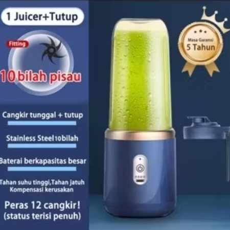 Keeone Blender Portable Mini 400ML+400Ml Juicer Portable 10 Pisau Blender Jus Usb