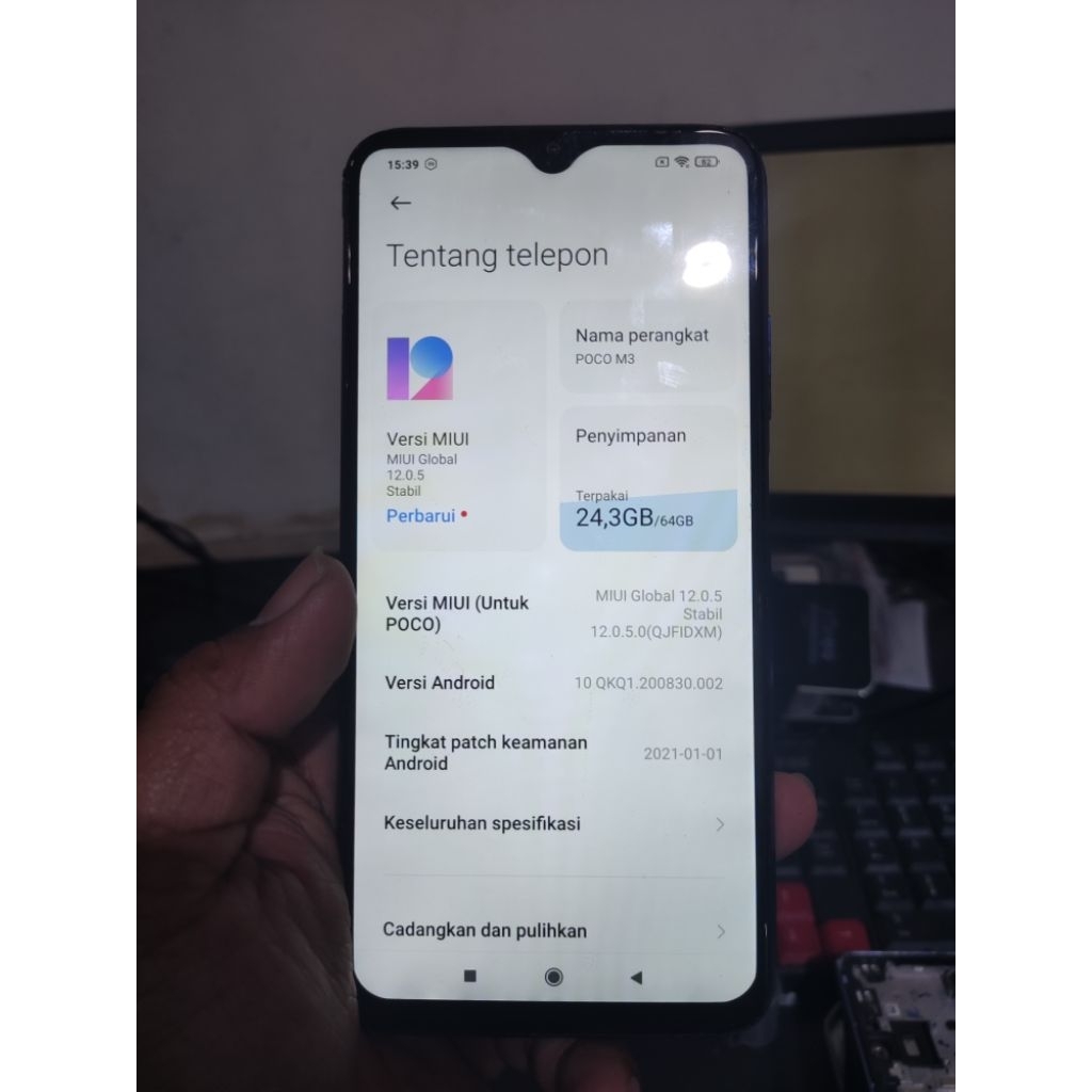 XIAOMI POCO M3 4/64 BATANGAN GANTIAN LCD