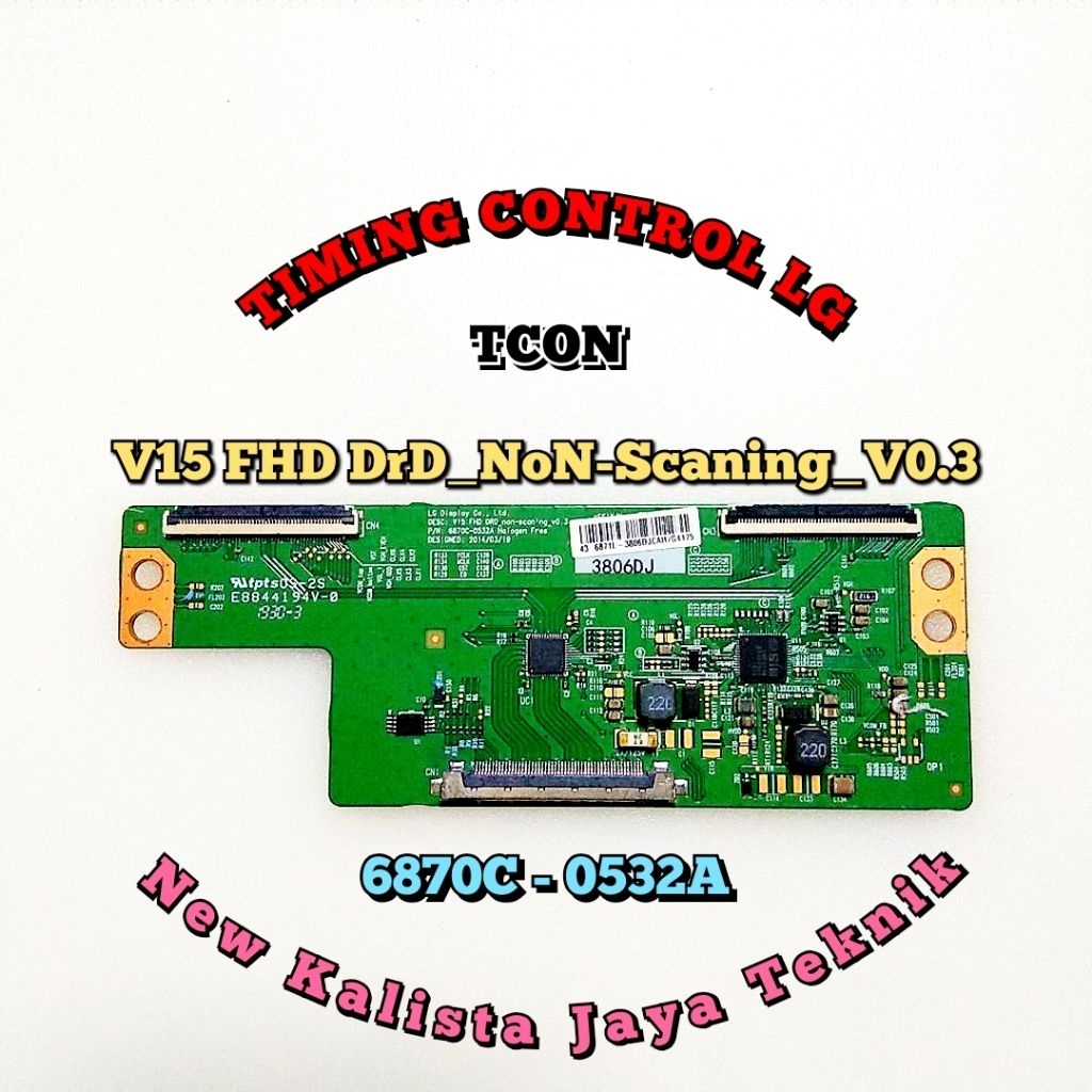 TCON TV LG 43 INCHI ORIGINAL BARU V15 FHD 6870C 0532A TCON LG V15 FHD TIKON TV 6870C-0532A TCON V15 