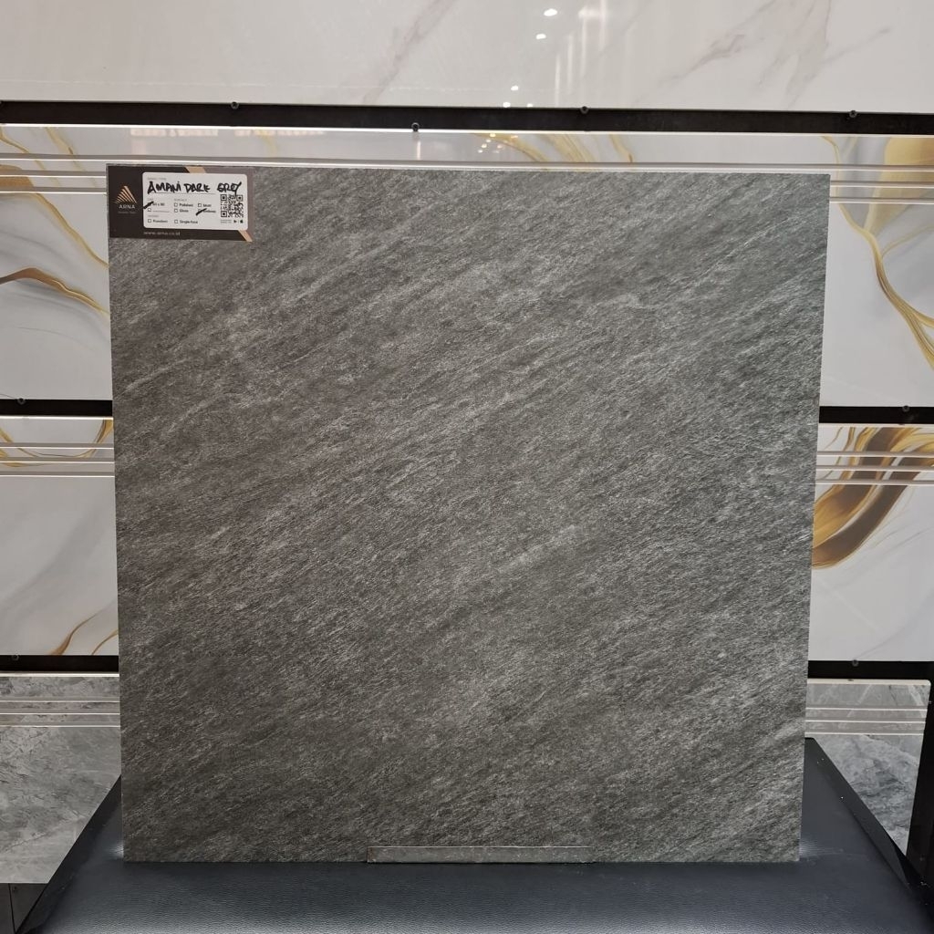 Granit Lantai 60x60 Amani Dark Grey | Arna | Matt | Export (Grade A)