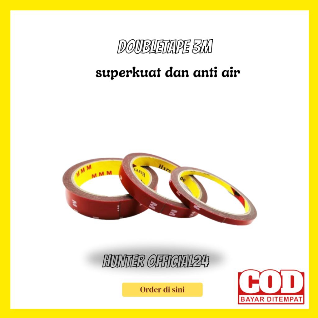 

( MEREK 3M ) DOUBLE TAPE MERAH LAKBAN DOUBLE TAPE 2 SISI LAKBAN SUPER KUAT DOUBLETAPE SUPER KUAT LAKBAN BENING DOUBLETAPE SUPER KUAT TAHAN AIR TAHAN LAMA SUPER LENGKET PEREKAT LEM LAKBAN SUPER KUAT TAHAN LAMA