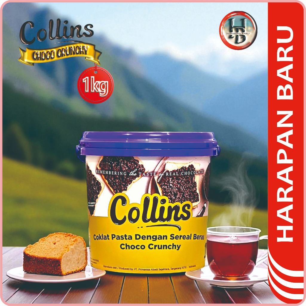 

Collins Choco Crunchy 1kg - Coklat Pasta Dengan Malt Krispi - Menu Sarapan - Cemilan - Bahan Kue