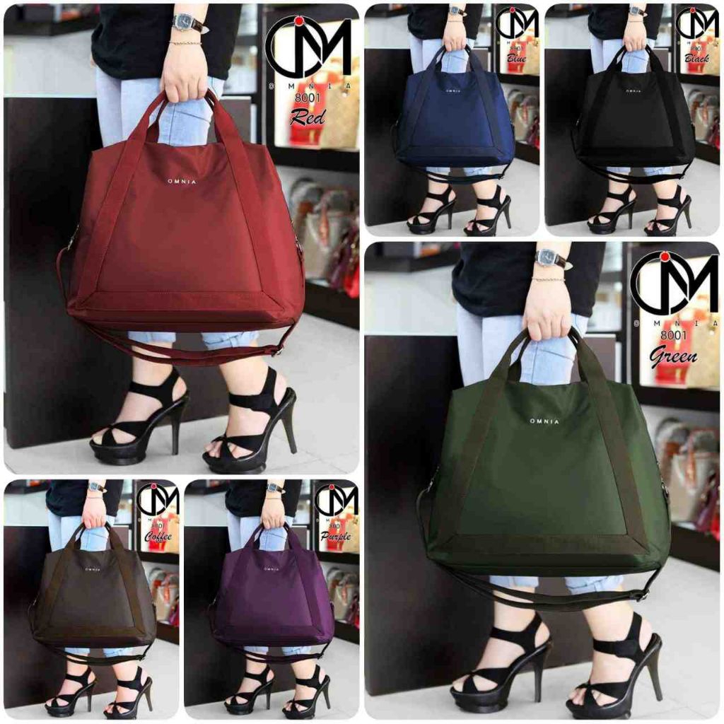 Tas Besar Wanita OMNIA 8001 Red Muat Banyak, Kuat & Elegan Tas Wanita Jumbo ,Slempang Serbaguna3. Ta