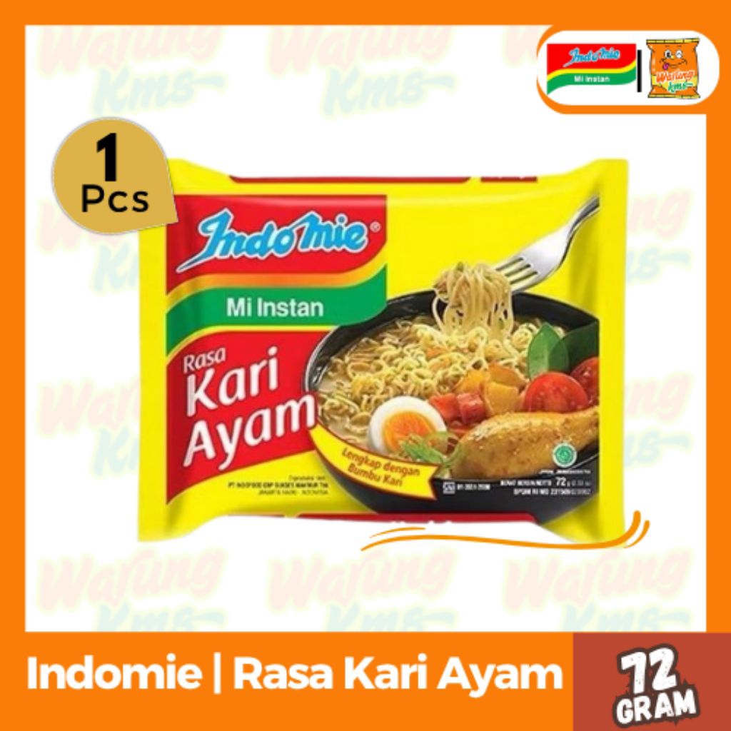 

Indomie Rasa Kari Ayam Mie Instan Mi Kuah @72g Lezat