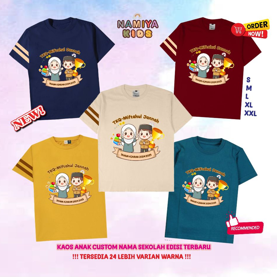 (KAOS LEMBAGA) KAOS ANAK SPESIAL CUSTOM NAMA LEMBAGA Desain Terbaru/Kaos Anak Sekolah/ Kaos Anak Kor