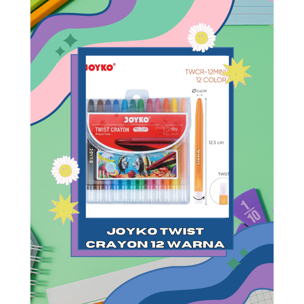 

JOYKO TWIST CRAYON 12 WARNA