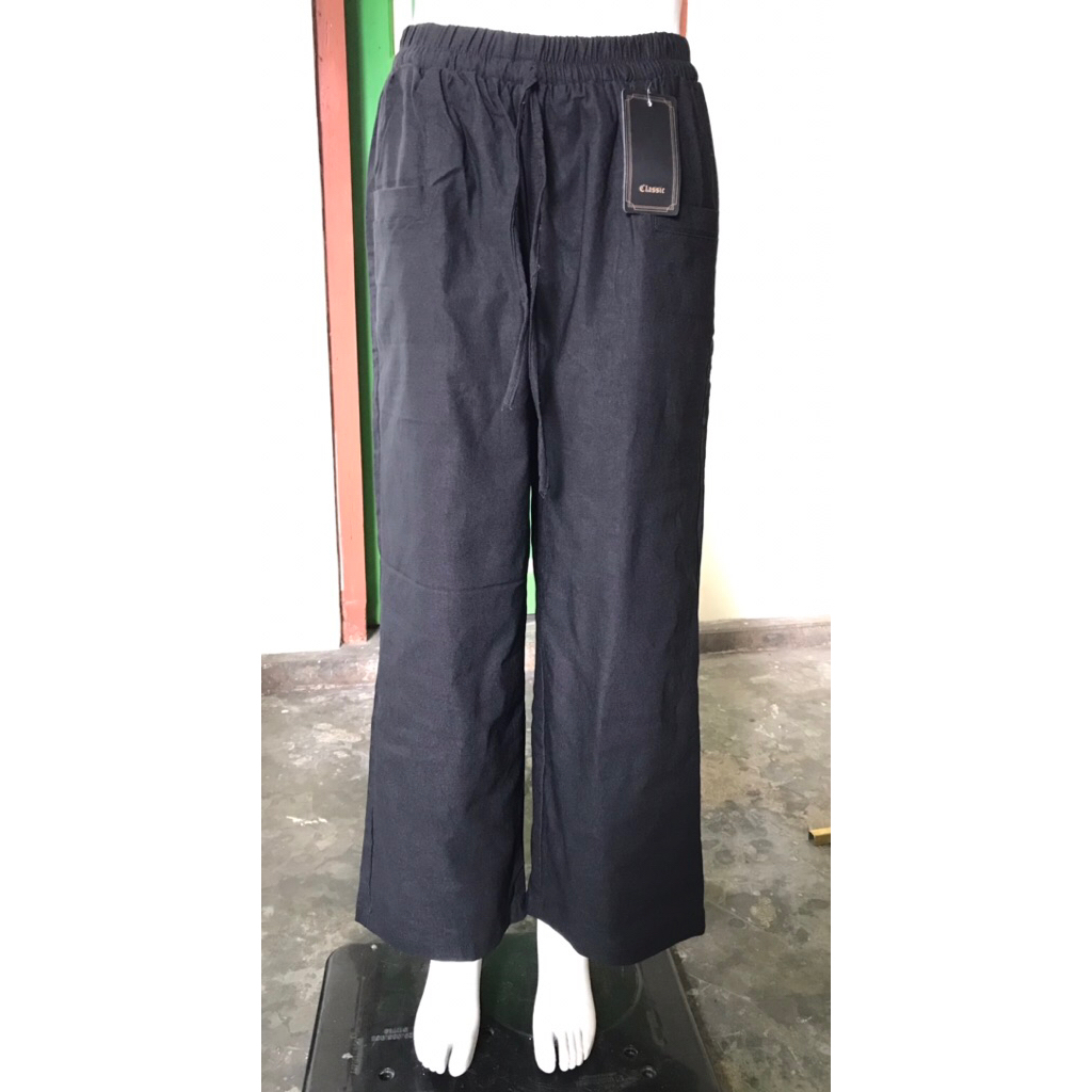 CLASSIC Celana kulot panjang wanita // Celana kulot panjang hitam wanita