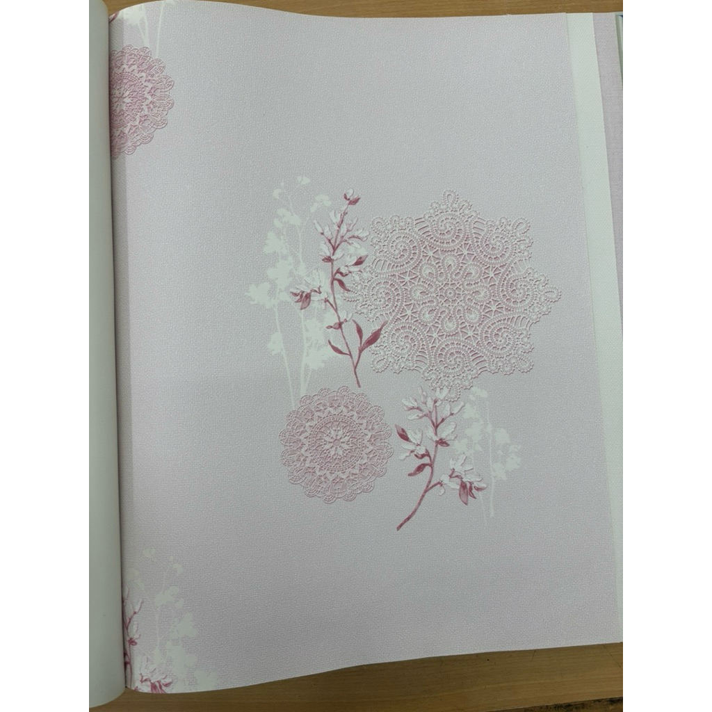 WALLPAPER KOREA MOTIF BUNGA SAKURA PINK