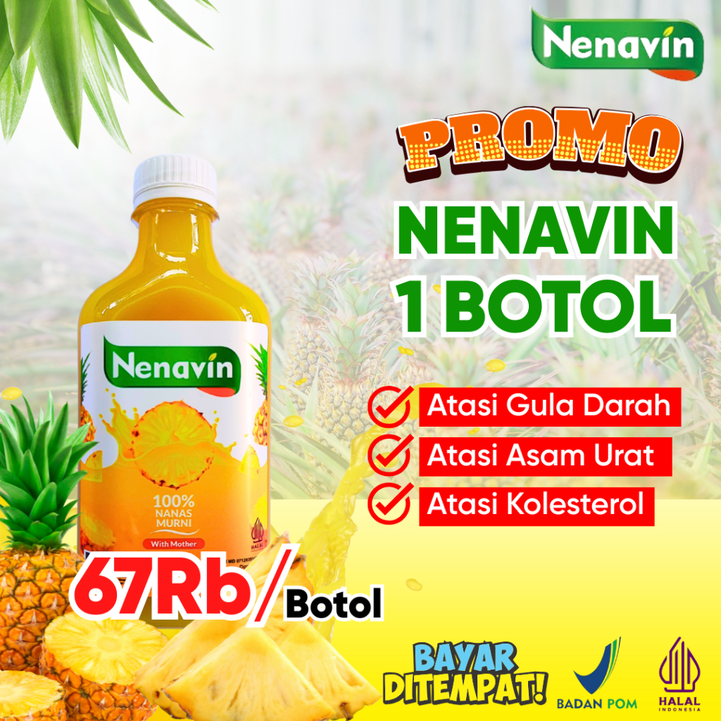 

Nenavin - Cuka Nanas - Paket 1 Botol - Nenavin Original / Obat Nenavin Untuk Kontrol Gula Darah