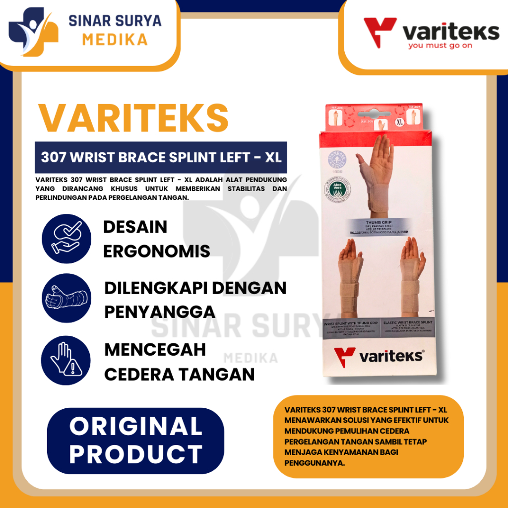 VARITEKS - 307 Wrist Brace Splint / Variteks Elastic Wrist Brace Splint / Wrist Support