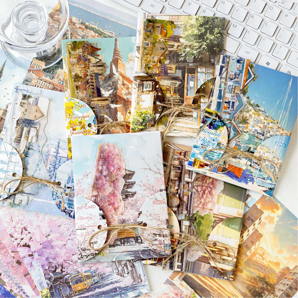 

(5M23) 32 Lembar Kertas Hias Seri Perjalanan Spiritual 10x14cm Untuk Dekorasi Scrapbook Bullet Journal Diary Jurnal Retro Vintage
