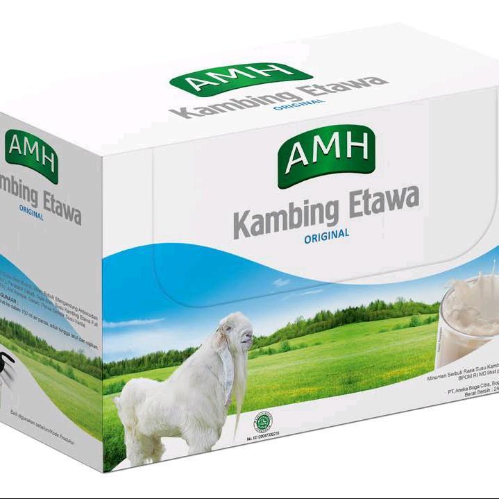 

Susu Kambing Etawa AMH Rasa Susu Original 1 Box Isi 10 Sachet