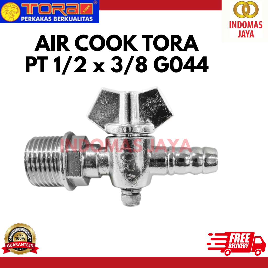 TORA Kran Angin - Keran Gas - Stop Kran - Gas & Air Cock 1/2" X 3/8"