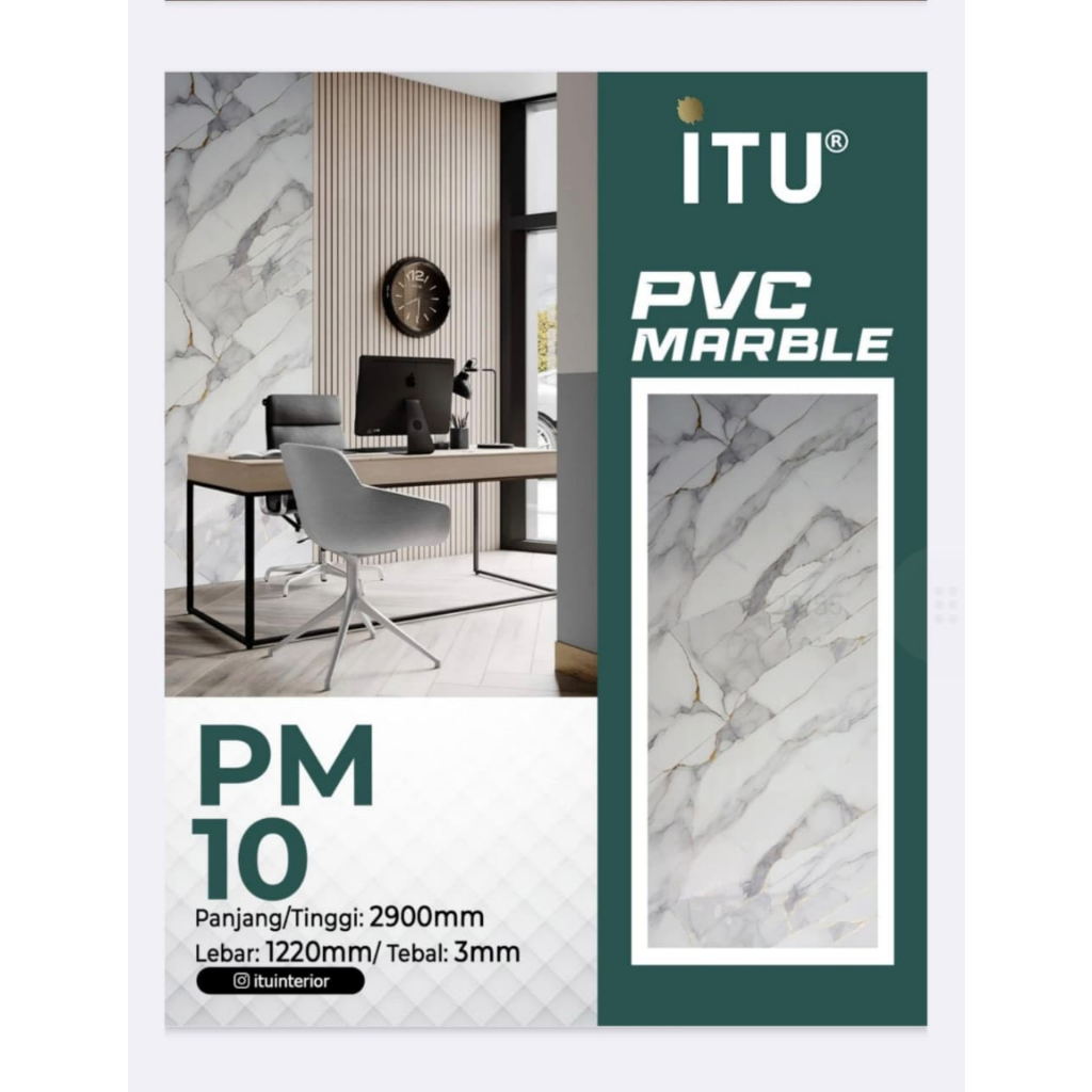 Panel Dinding PVC Marmer — Anti Air, Mudah Dipasang, Estetik untuk Dekorasi Dinding