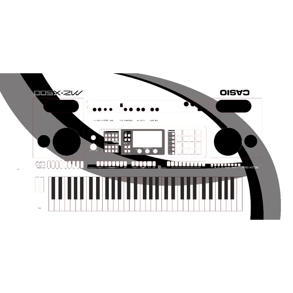 sticker pelindung keyboard music casio mzx500
