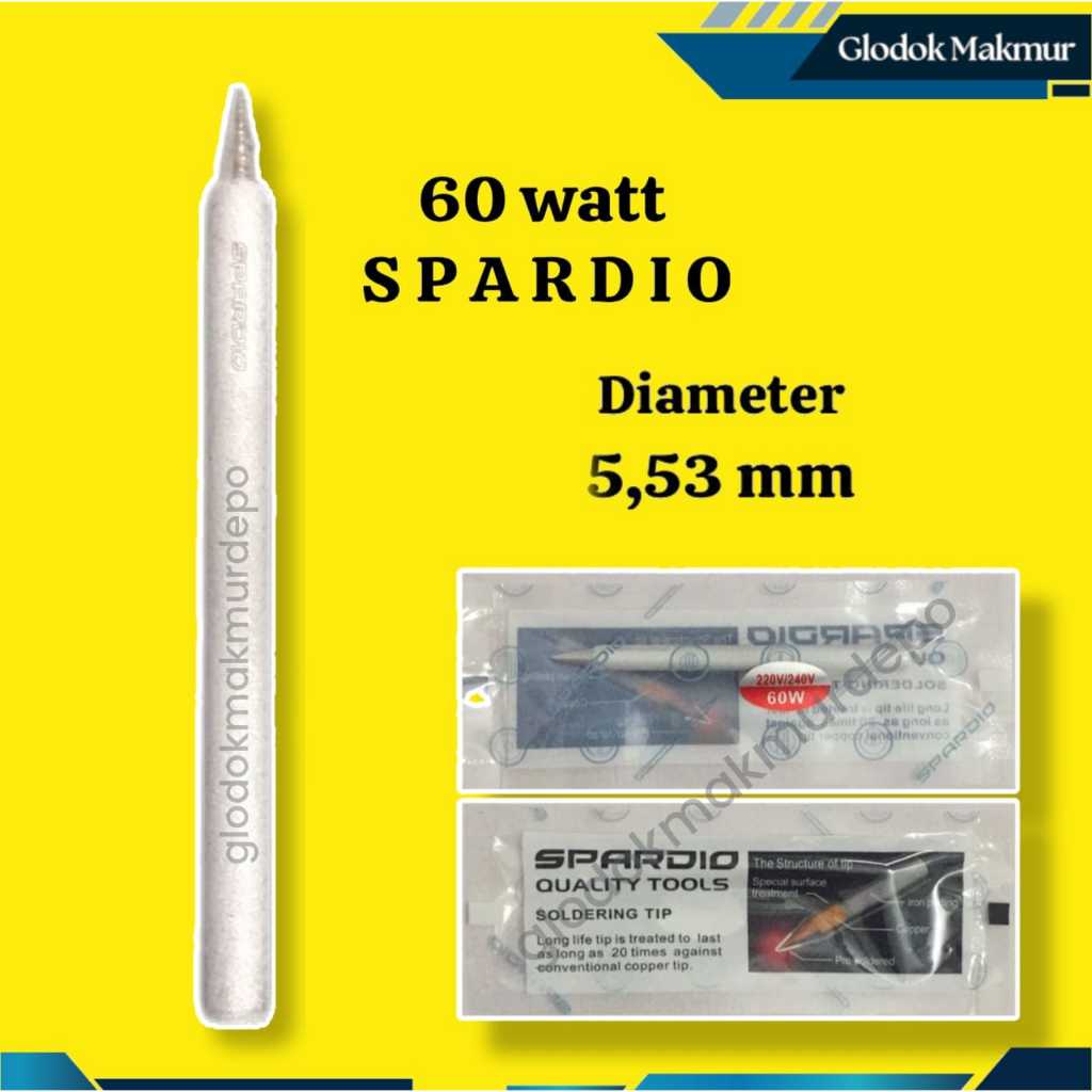 MATA SOLDER / UJUNG SOLDER / PEN SOLDER  60WATT BESAR SPARDIO METALIC SP-60W