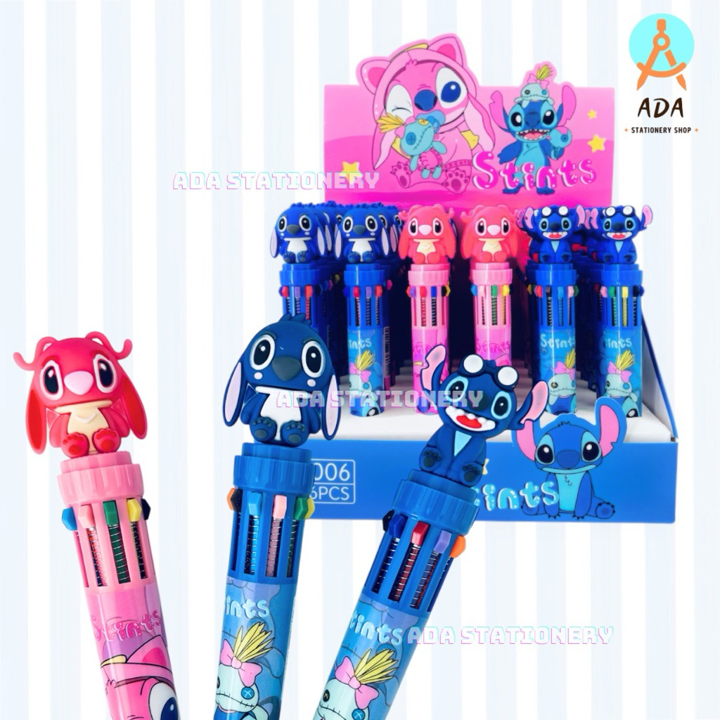

PEN 10warna Stich/ PULPEN WARNA/ ballpen lucu/8006