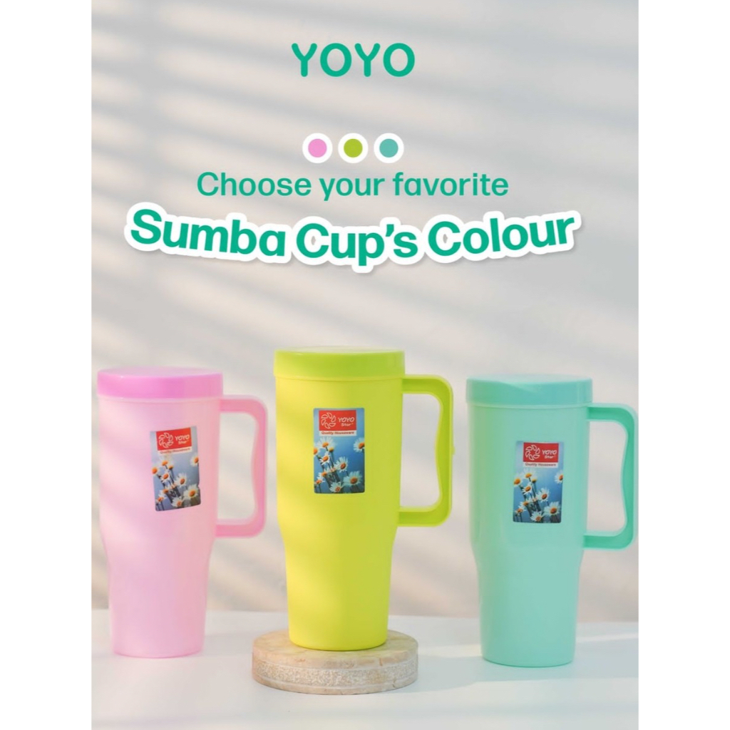 YOYO STAR - Sumba Cup 1.4L / Sumba Mug 1.4L / Cup besar 1.4L / Mug besar 1.4L / Gelas Plastik Warna 