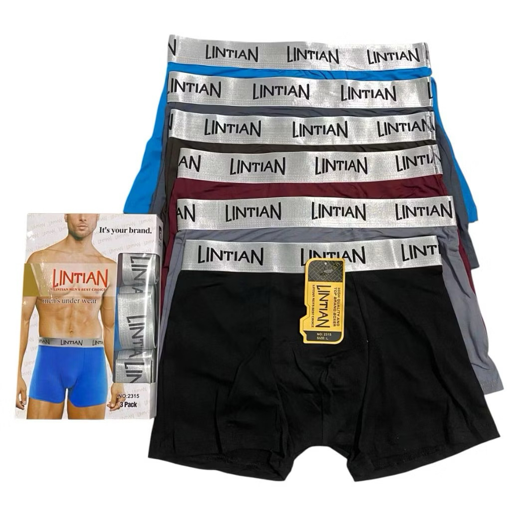 1Pcs | Cd Boxer Lintian Men Premium | Boxer Dalaman Pria Lintian | Bahan Lembut Katun