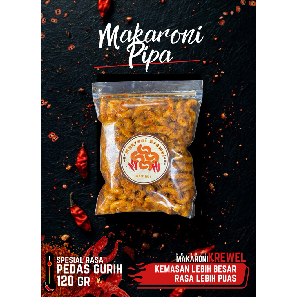 

Makaroni Krewel - (Makaroni Pipa Kemasan Plastik Ziplock Besar)