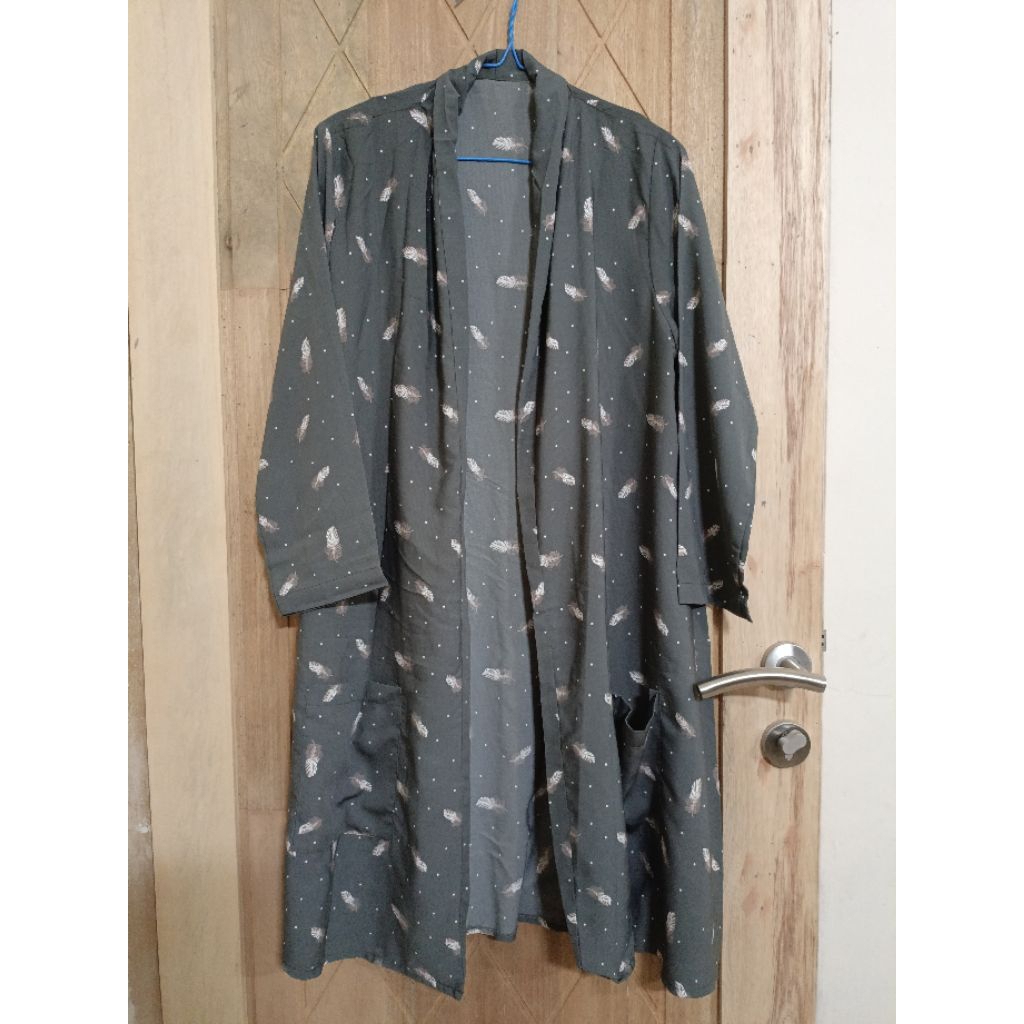 Outer/cardigan tunik motif | Preloved