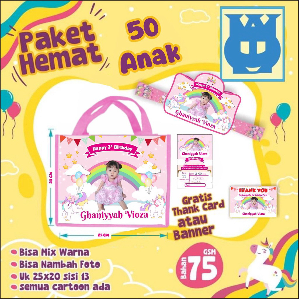 

PAKET ULTAH HEMAT 50 ANAK 2 HARI JADI