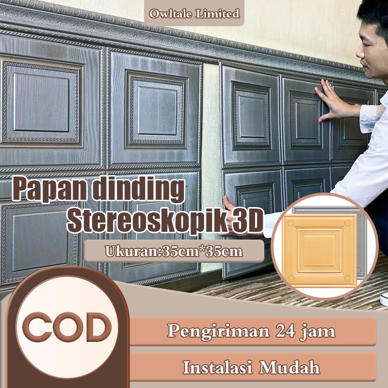 Wallpaper Dinding 3D FOAM / Sticker Dinding / Wallpaper Foam 3D / Wallfoam Motif Batu Bata Putih