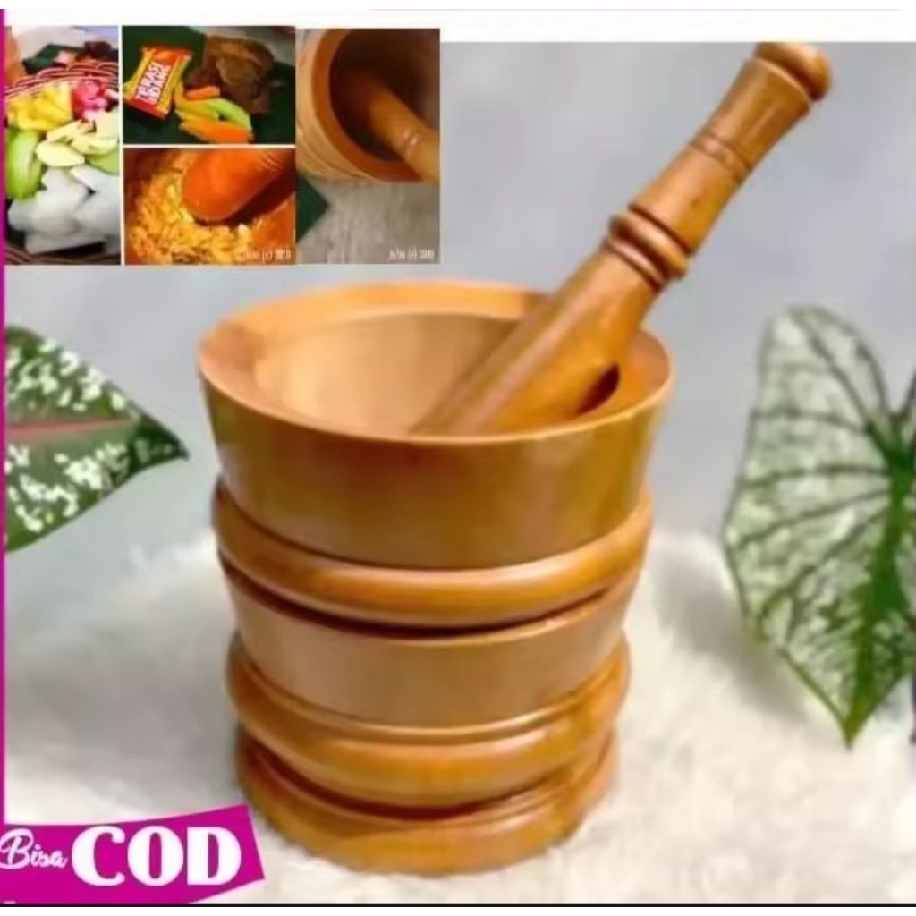lumpang kayu besar/satu set lumpang kayu besar