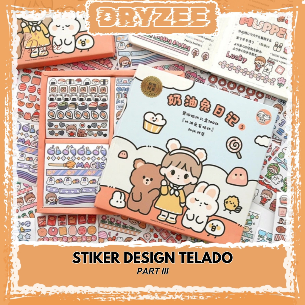 

Stiker Aesthetic Tumblr Stiker DIY Design Buku Diary Telado Part III / 1 Pcs