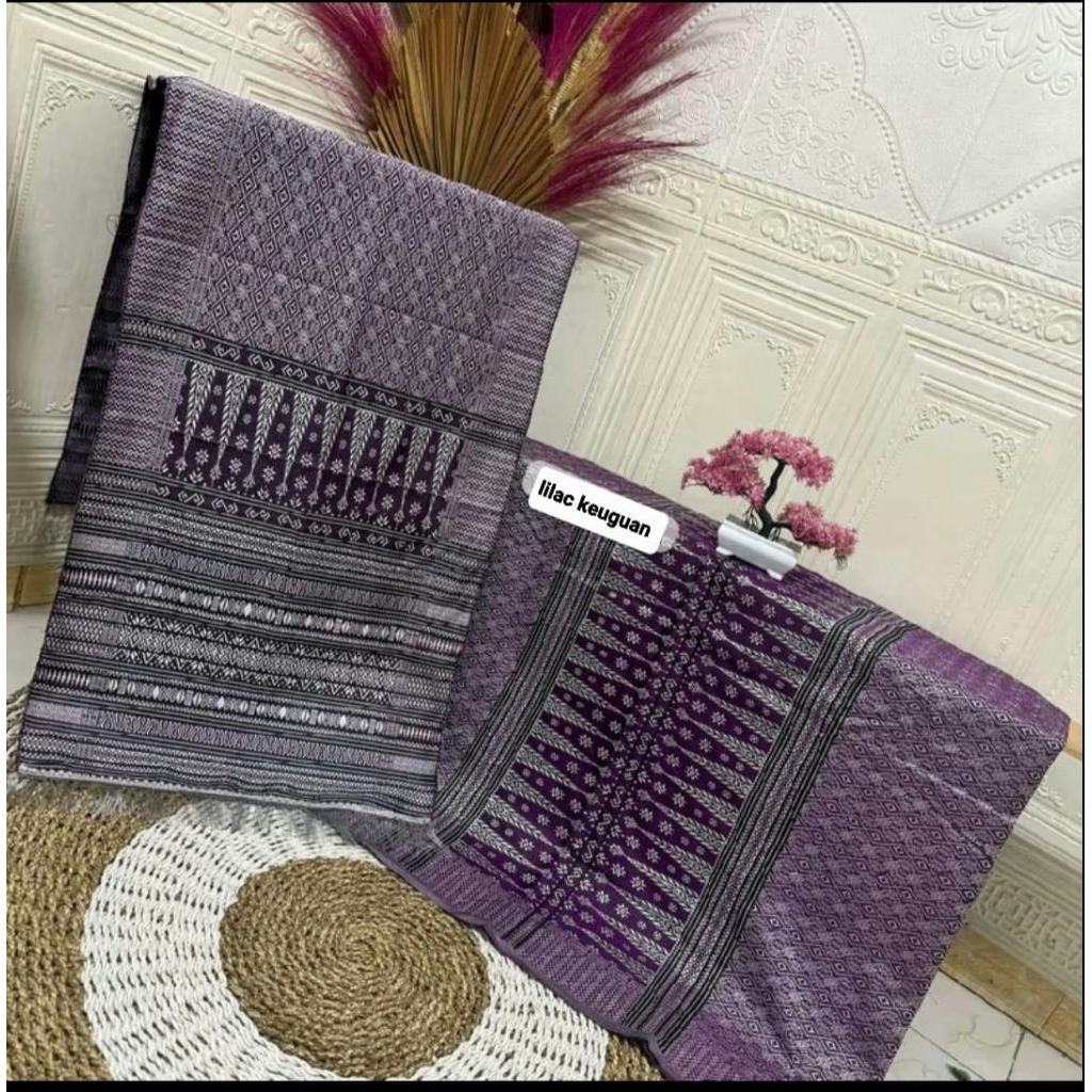 songket mesin tumtuman lilac ungu