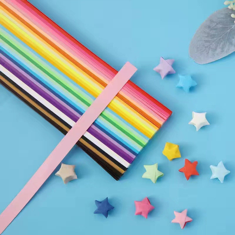 DIY Kertas Bintang Luck Star Origami Paper Rainbow Kertas Origami Bintang , Star Origami Paper
