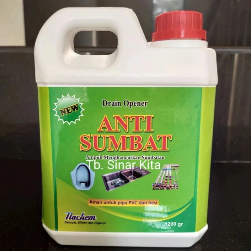 Anti Sumbat NACHEM 1200GR Cairan Cair Anti Mampet Kamar Mandi Wc Closet Saluran Air / Anti Sumbat NA