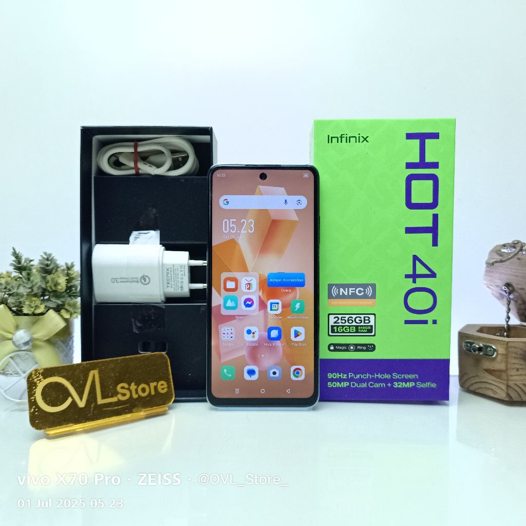 Infinix Hot 40i RAM 8/256 GB HP Second Original Bergaransi