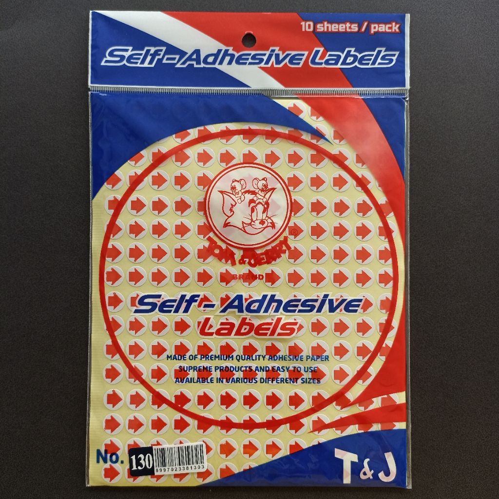 

Tom Jerry Label No.130 Panah | Label Polos Ukuran 11mm Panah | Self Adhesive 2.080 Labels