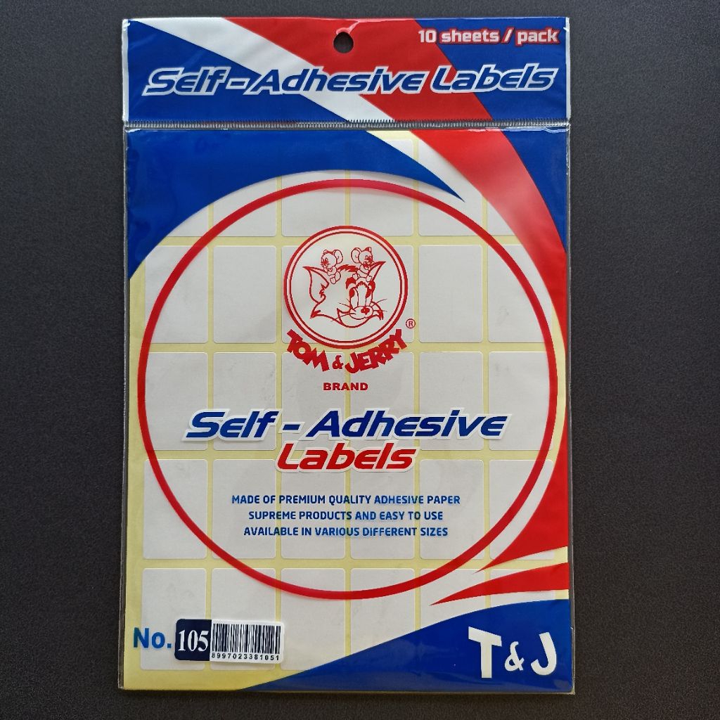

Tom Jerry Label No.105 | Label Polos Ukuran 24X37 mm Kotak | Self Adhesive 300 Labels