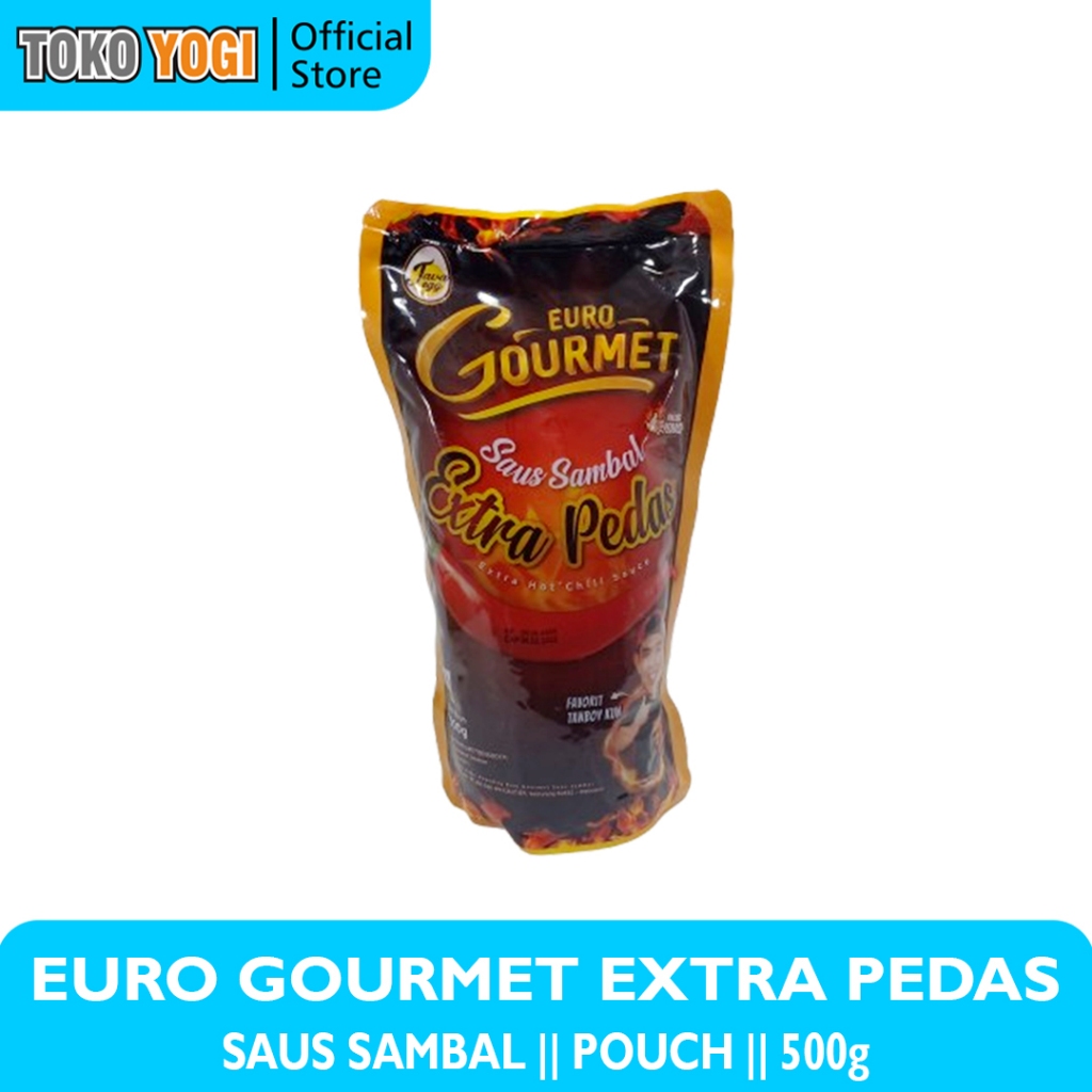 

SAUS SAMBAL EURO GOURMET EXTRA PEDAS POUCH 500g || EXTRA HOT CHILI SAUCE