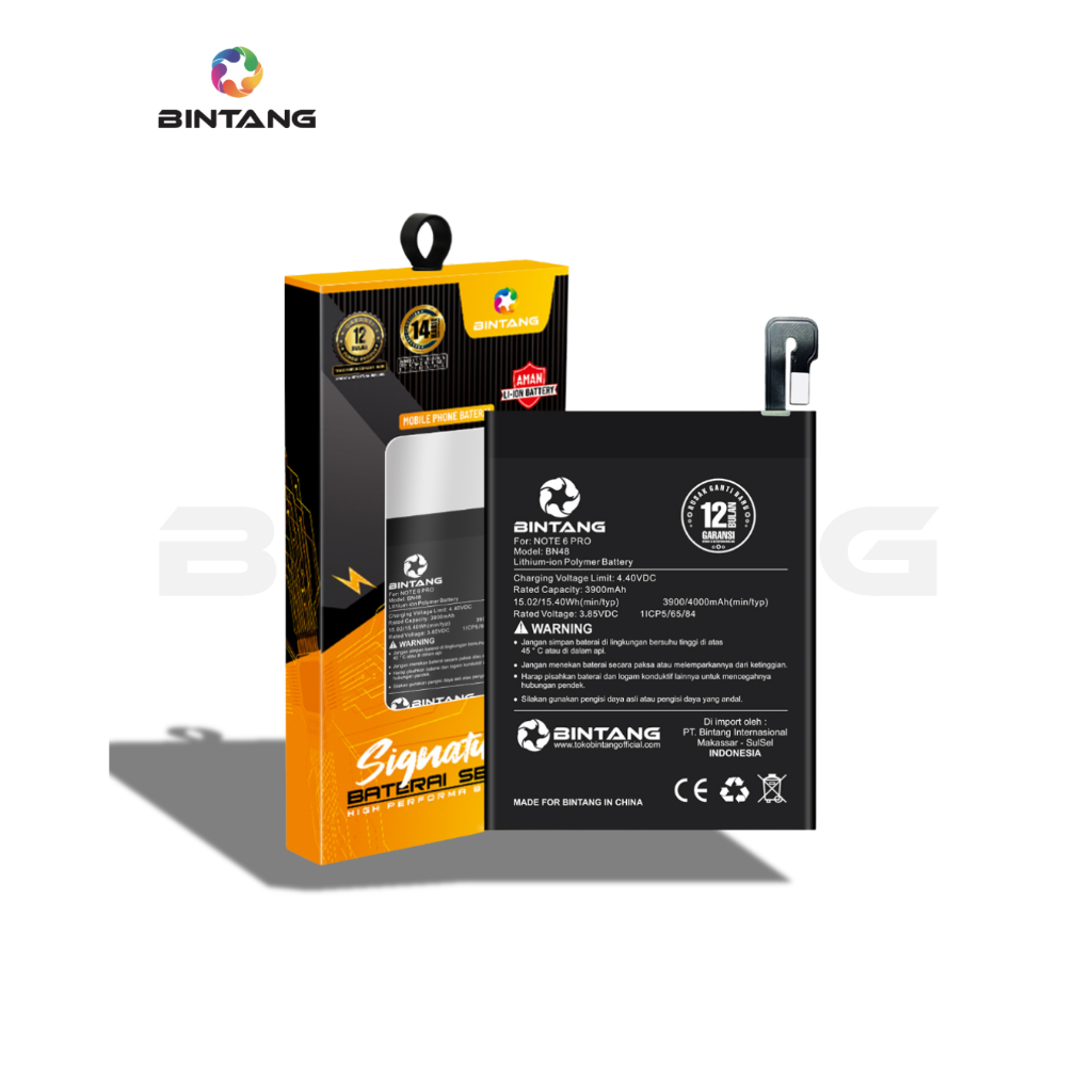 BATERAI BINTANG XIAOMI REDMI NOTE 6 PRO