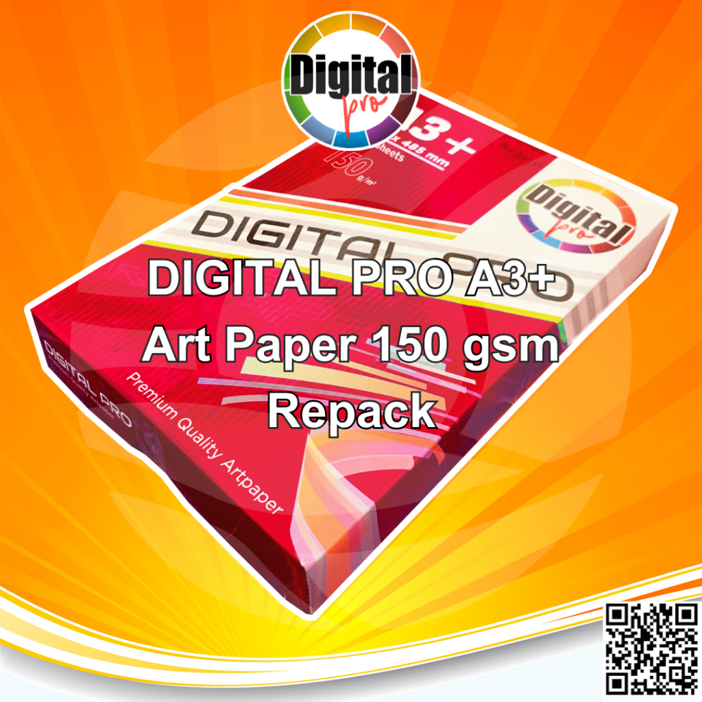 

Digital PRO Gloss Kertas Art Paper Carton 150 Gsm | Golden Coin 150 Gsm A3+ - Repack 100 lembar