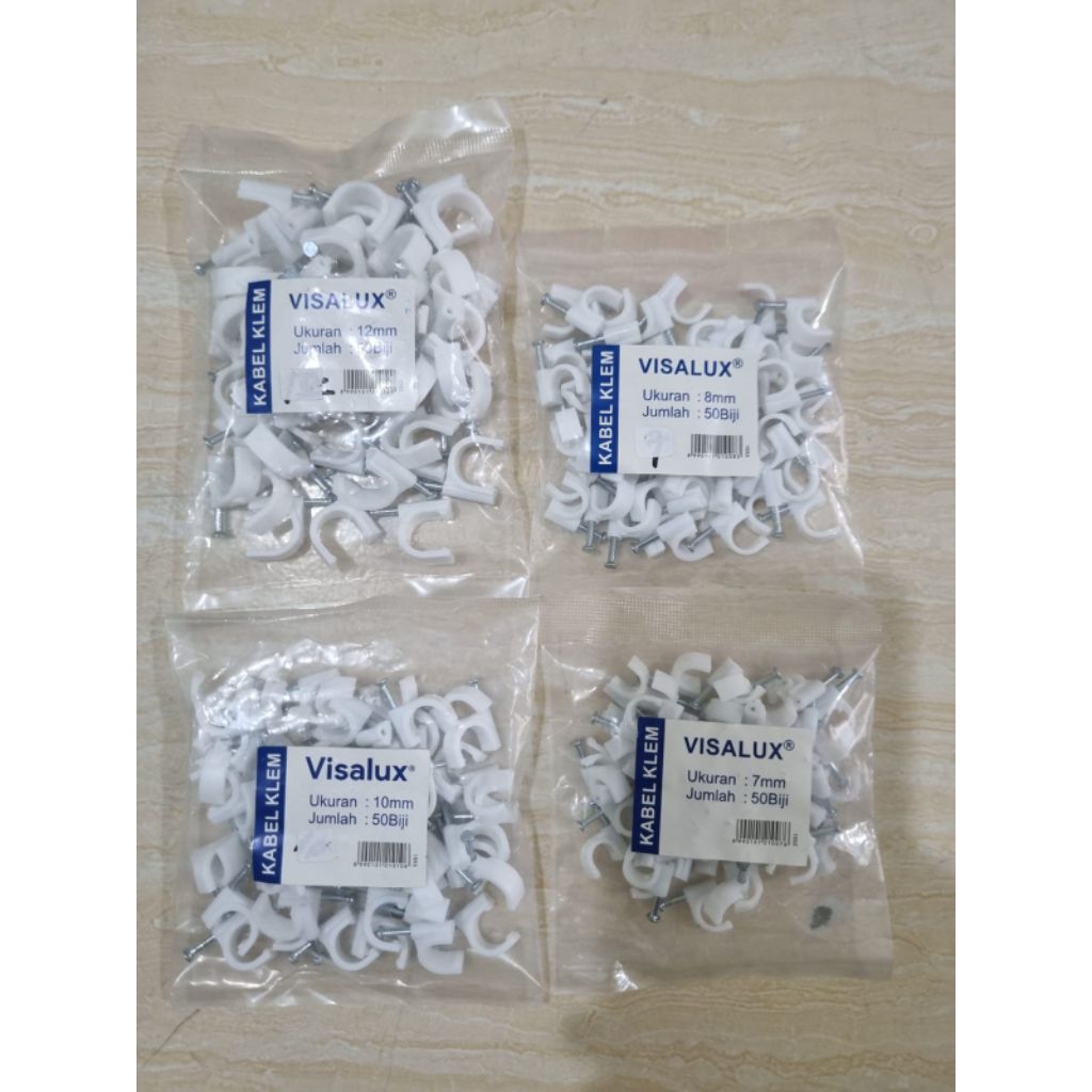 KLEM PENJEPIT KABEL LISTRIK MERK VISALUX / KLEM KABEL PAKU BETON