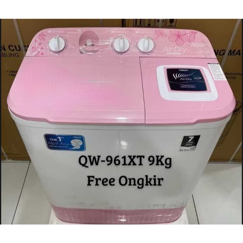 Mesin Cuci 2 Tabung AQUA QW-961XT 9Kg Hijab Series