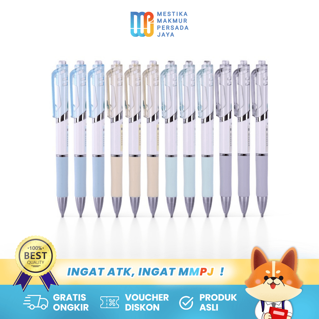 

Deli S11 Gel Pen 0.5 mm Hitam – Pulpen Gel Halus & Nyaman Warna Pastel
