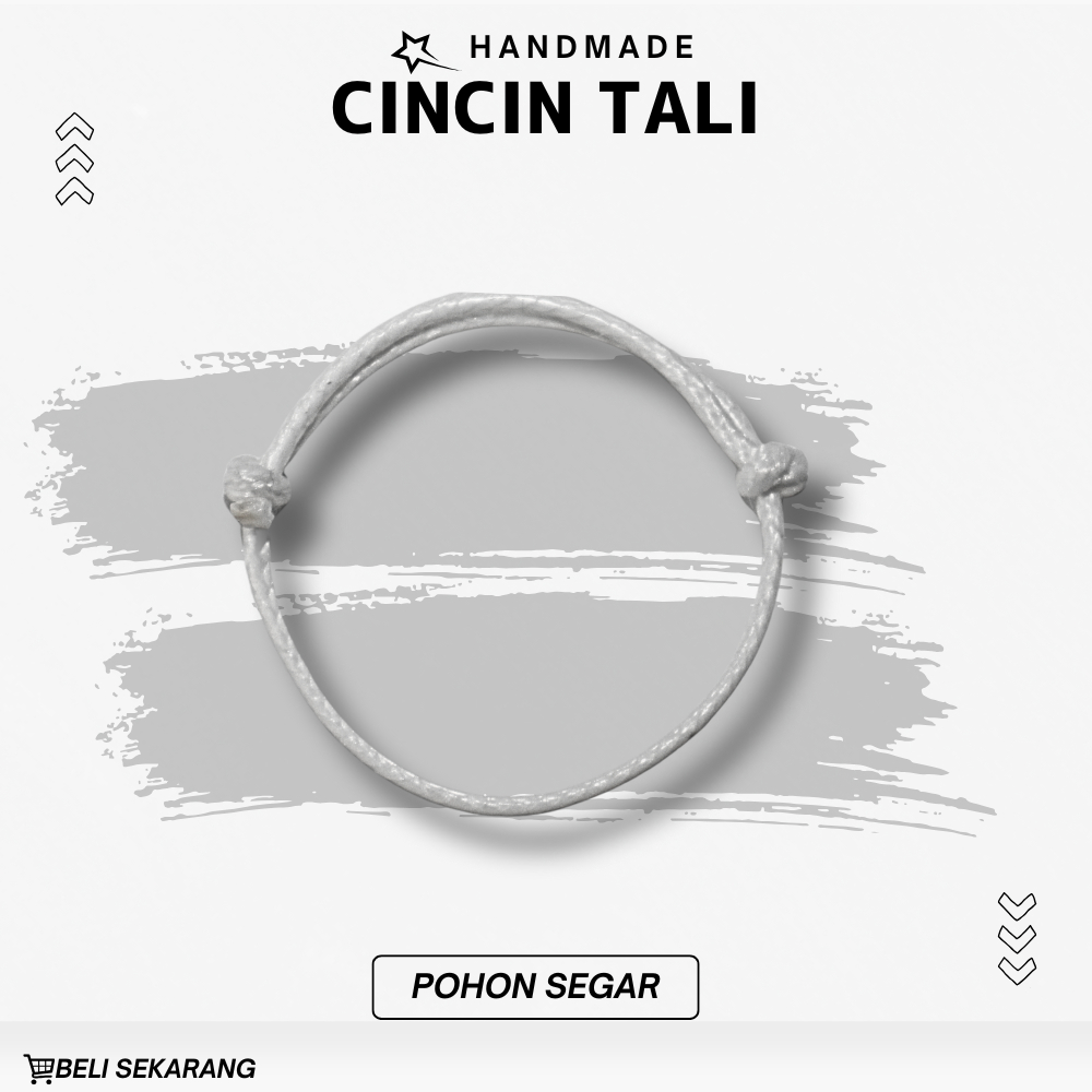 cincin tali polosan warna putih