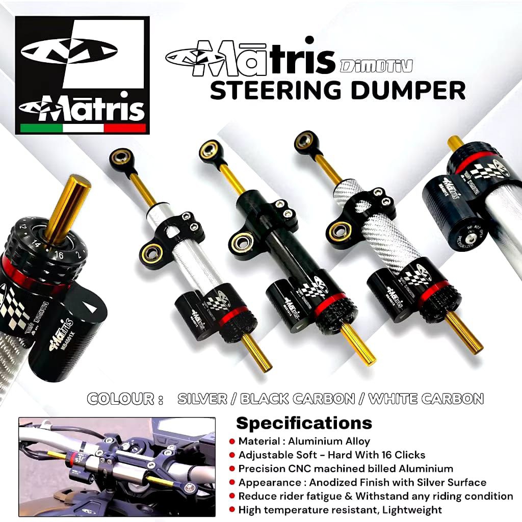STABILIZER MATRIS ORIGINAL CARBON PENDEK & PANJANG / STEERING DUMPER MATRIS