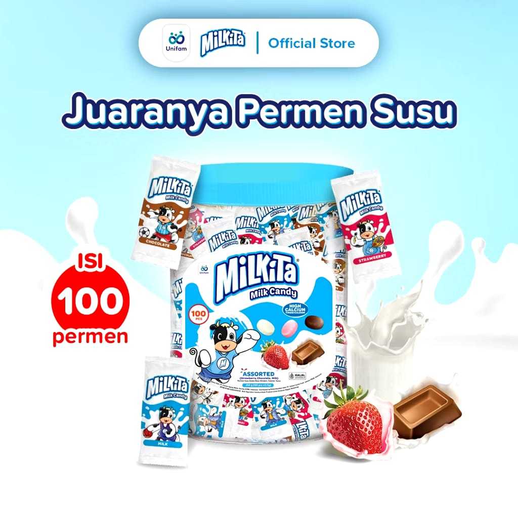 

Milkita Lollipop Jar | Isi 30 Pcs