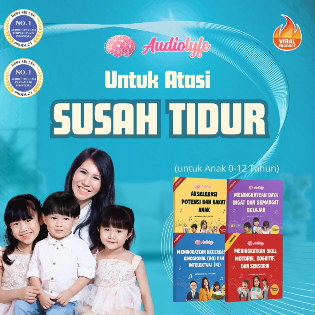 Paket Lengkap Audiolyfe 4 in 1 Untuk Atasi Anak Susah Tidur